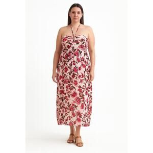 NWOT Sincerely Jules Women’s Floral Halter Neck Boho Maxi Dress Size Medium